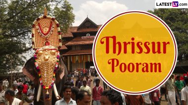 Happy Thrissur Pooram 2024 Wishes, WhatsApp Greetings & SMS To Celebrate Kerala’s Grand Festival