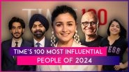 TIME Magazine&rsquo;s 100 Most Influential People Of 2024: List Features Alia Bhatt, Satya Nadella, Ajay Banga, Sakshi Malik