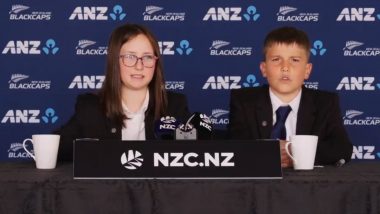 Two Kids Announce New Zealand Squad for ICC T20 World Cup 2024 in A Special Press Conference (Watch Video)