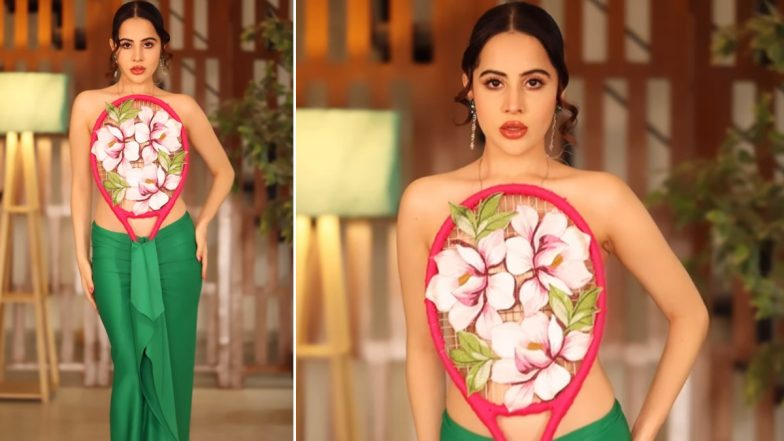 Uorfi Javed Turns Tennis Racket Into an Outfit, Covers Her B**bs With Unconventional Style (Watch Video)