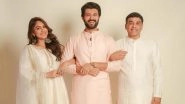 Vijay Deverakonda Shares Pics With Mrunal Thakur and Producer Dil Raju Ahead of Family Star&rsquo;s Release!