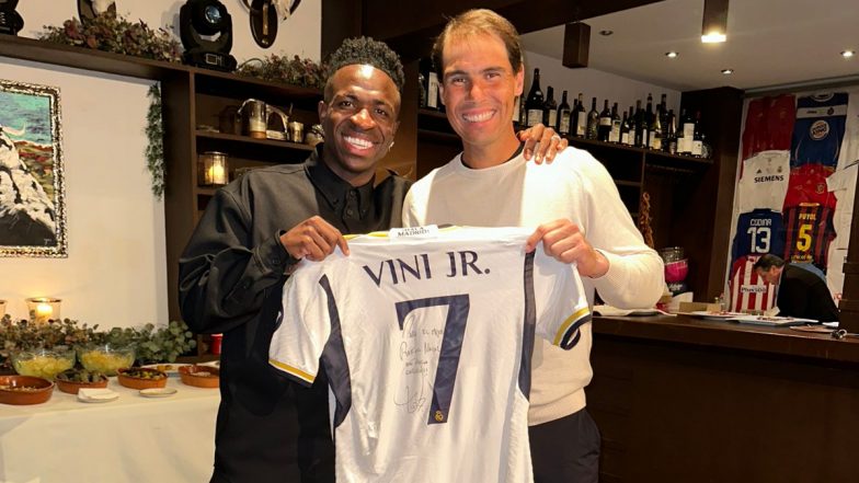 Vinicius Jr Meets Rafael Nadal in Epic Crossover, Writes ‘Legend…’ (View Pic)