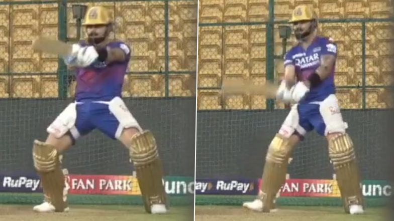 Virat Kohli Makes Funny Gestures During Practice Ahead of MI vs RCB IPL 2024 Match, Video Goes Viral