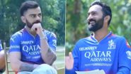 Virat Kohli 'Stumps' Dinesh Karthik With Witty Answer to Trivial Question, RCB Wicketkeeper-Batter's Puzzled Reaction Goes Viral (Watch Video)