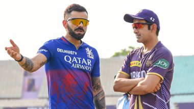 Virat Kohli Spotted Chatting With Gautam Gambhir at Eden Gardens Ahead of KKR vs RCB IPL 2024 Match, Videos and Pics Go Viral