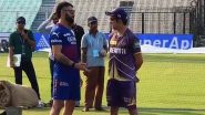 Virat Kohli Spotted Chatting With Gautam Gambhir at Eden Gardens Ahead of KKR vs RCB IPL 2024 Match, Video Goes Viral