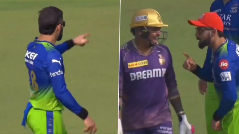 Virat Kohli Fakes Opening the Bowling, Engages in Funny Chat With Sunil Narine During KKR vs RCB IPL 2024 Match; Video Goes Viral