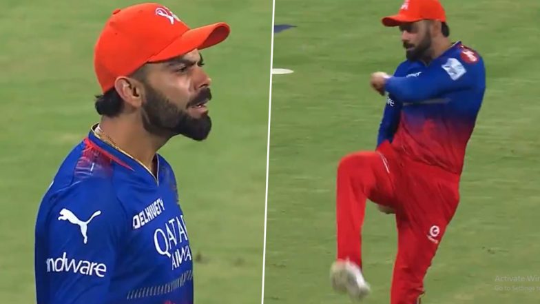 Virat Kohli’s Angry and Frustrated Reactions Go Viral As Royal Challengers Bengaluru Concede Highest Total in IPL History During RCB vs SRH Match (Watch Video)