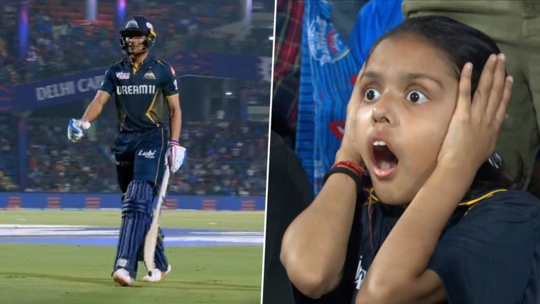 Young Gujarat Titans Fan's Reaction Goes Viral After Shubman Gill Departs for Just Six Runs in DC vs GT IPL 2024 Match (See Pics)