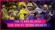 CSK vs KKR IPL 2024 Stat Highlights: Ravindra Jadeja Leads Chennai Super Kings To 7-Wicket Victory