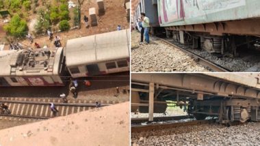 Mumbai Local Train Derailment: Services Hit for More Than Three Hours on Harbour Line After Train Coach Derails at CSMT Station (See Pics and Video)