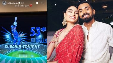 Athiya Shetty Cheers On KL Rahul’s Half-Century in Chennai Super Kings vs Lucknow Super Giants IPL Match