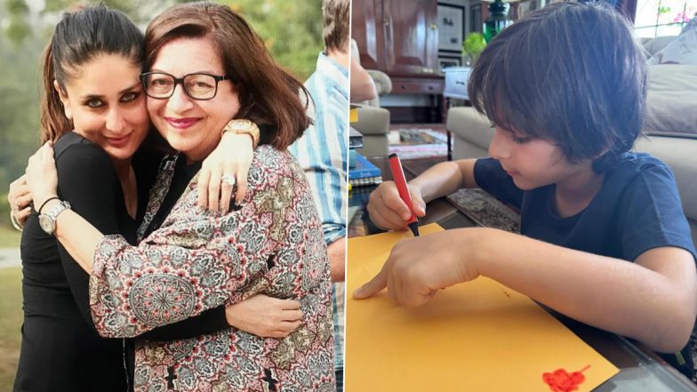 Kareena Kapoor Khan Shares Sweet Moment With Taimur and Jeh on Mother Babita Kapoor's Birthday (View Pics)