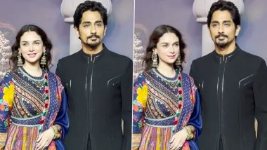 Heeramandi – The Diamond Bazaar: Aditi Rao Hydari Wows in Ethnic Attire at Premiere With Fiance Siddharth (Watch Video)