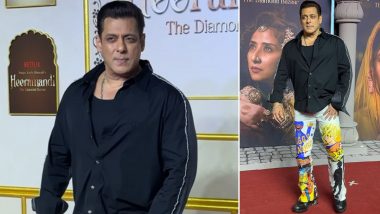 Salman Khan’s Stylish Arrival at Heeramandi Premiere Turns Heads (Watch Video)
