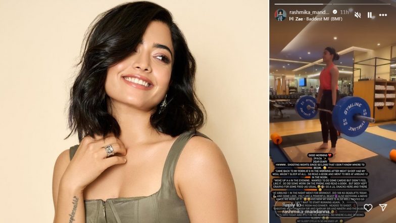 Rashmika Mandanna Amazes Fans With 100 kg Deadlift, Calls It a ‘Powerful Beast’ Moment