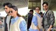 Sidharth Malhotra and Kiara Advani Spotted at Airport; Candid Moment Captured As Yodha Actor Blushes at Pap&rsquo;s &lsquo;Love You&rsquo; (Watch Video)
