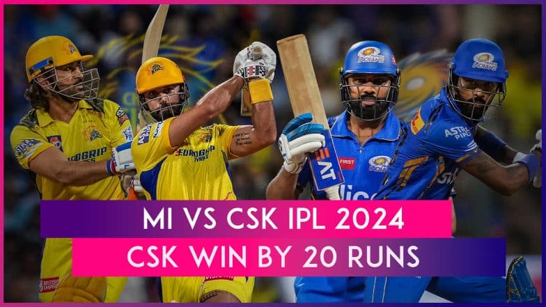 MI Vs CSK IPL 2024 Stat Highlights: Chennai Super Kings Beat Mumbai ...