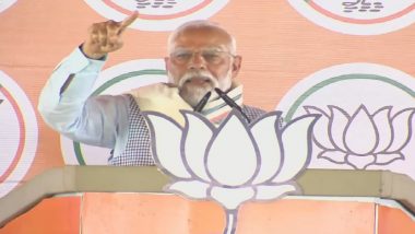 Congress Manifesto for Lok Sabha Election Smacks of Appeasement, Reads Like Poll Document of Muslim League, Says PM Narendra Modi in Bihar (Watch Video)