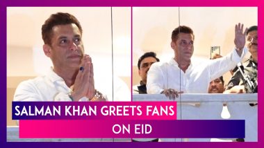 Salman Khan & His Father Salim Khan Greet Sea Of Fans Outside His Mumbai House On Eid