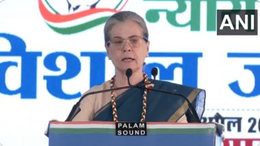 Sonia Gandhi Accuses PM Narendra Modi of Tearing Apart Country’s Dignity, Democracy (Watch Video)