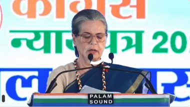 Congress Manifesto for Lok Sabha Elections 2024: India Is Not Property of a Few People, Belongs to Everyone, Says Sonia Gandhi
