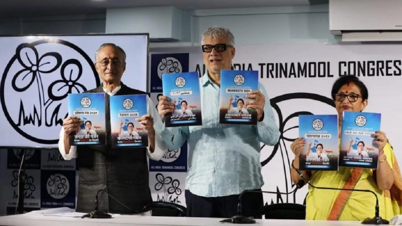 TMC Manifesto For Lok Sabha Elections 2024: Trinamool Congress Promises 10 Free LPG Cylinders a Year, Five Kg Ration Every Month in Poll Manifesto