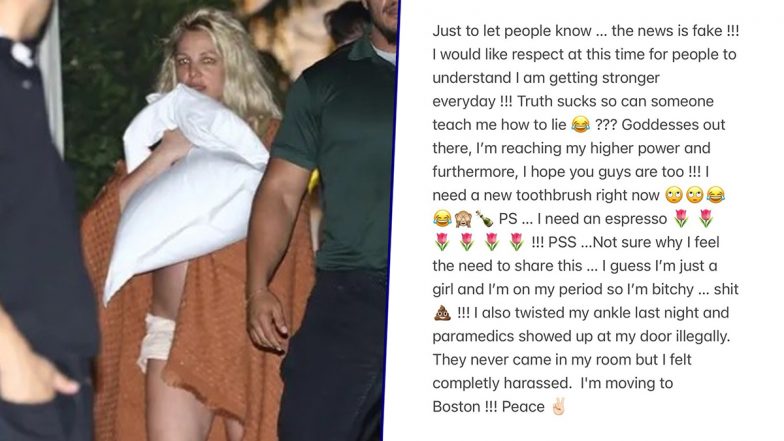 Britney Spears Calls Reports of Fight With Boyfriend 'Fake' After Her Topless Pics Exiting LA Hotel Go Viral