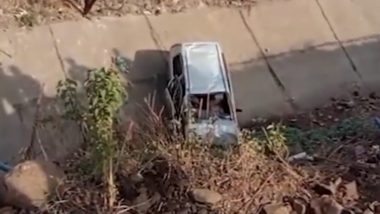 Sangli Road Accident: Six of Family Returning From Birthday Party Killed As Car Falls Into Canal Near Tasgaon, Video Surfaces