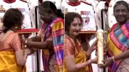 Vyjayanthimala Receives Padma Vibhushan From President Droupadi Murmu for Remarkable Contributions to Cinema (Watch Video)