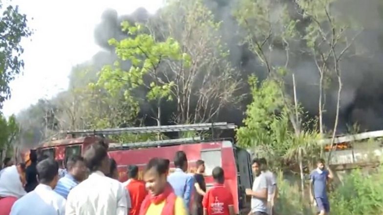 BSNL Campus Fire in Jharkhand: Blaze Erupts in Bharat Sanchar Nigam Limited Campus in Ranchi (Watch Video)