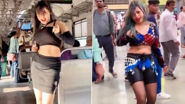 Instagram Influencer Dances Inside Mumbai Local Train and CSMT Station on Bhojpuri Songs, Railways React After Girl's Videos Go Viral