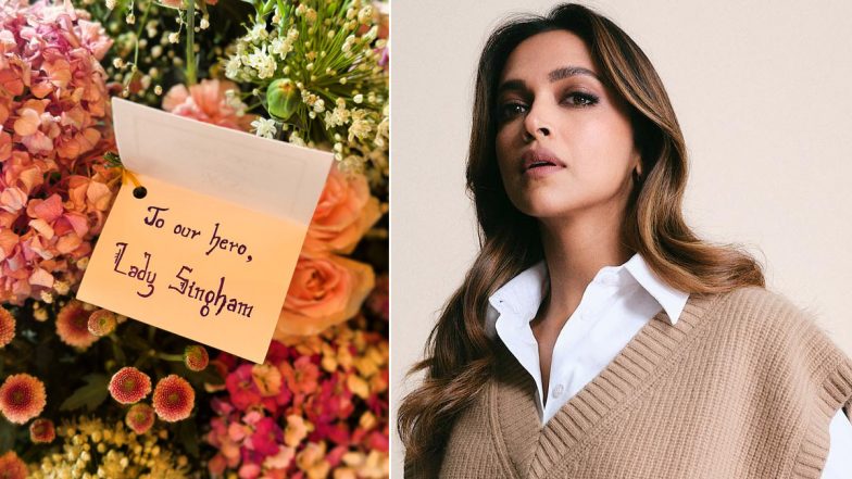 'To Our Hero' Mom-To-Be Deepika Padukone Receives Lady Singham Card and Flower Bouquet From Her Team (See Pic)