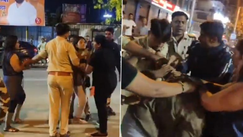 Viral Video: Three Intoxicated Women Assault Police Officers in Virar, Arrests Made After Violent Confrontation