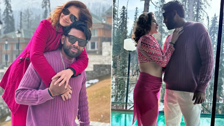 Arti Singh and Dipak Chauhan Celebrate 'One Month' of Togetherness By Honeymooning In Snowy Kashmir (View Pics)