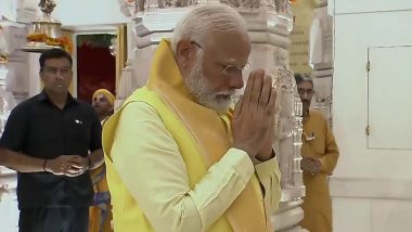 PM Modi Ram Mandir Visit: Prime Minister Narendra Modi Offers Prayers at Ram Temple in Ayodhya (See Pics and Video)