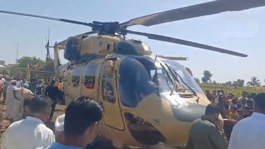 Dhruv Helicopter Emergency Landing: Indian Army’s Chopper Makes Precautionary Landing in Open Field in Maharashtra Due to Technical Snag