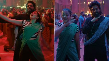 Pushpa 2–The Rule Song 'Angaaron': Allu Arjun and Rashmika Mandanna's New Hookstep in The Couple Song Is LIT (Watch Hindi Lyrical Video)