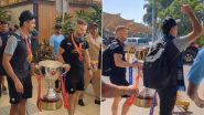 Mumbai City FC Players Receive Grand Welcome at Chhatrapati Shivaji Maharaj International Airport After Landing With the ISL 2023-24 Trophy (Watch Video)