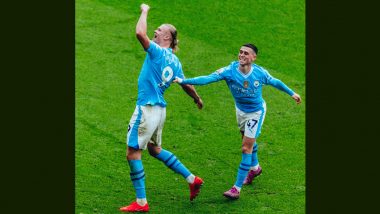 Manchester City 5–1 Wolves, Premier League 2023–24: Erling Haaland Scores Four Goals as Cityzens Close Gap With Leaders Arsenal