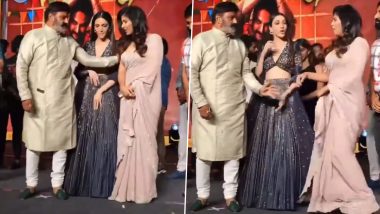 Nandamuri Balakrishna Shoves Anjali On-Stage at Gangs of Godavari Event in Hyderabad (Watch Video)