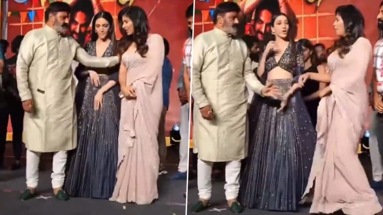 Nandamuri Balakrishna Shoves Anjali On-Stage at Gangs of Godavari Event in Hyderabad (Watch Video)