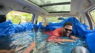 Sanju Techy Arrested: YouTuber From Kerala Held for Setting Up Swimming Pool Inside Moving Car (Watch Video)