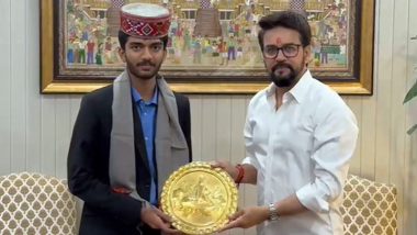 FIDE Candidates Winner D Gukesh Meets Union Sports Minister Anurag Thakur