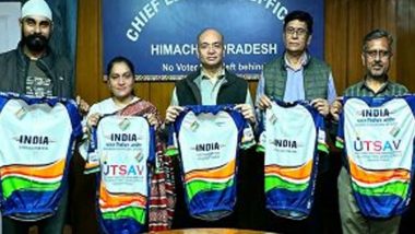 Lok Sabha Elections 2024: Himachal Pradesh Chief Electoral Officer Maneesh Garg Releases Cycling T-Shirt With Message for Voter Awareness