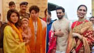 From Deepika Padukone-Ranveer Singh to Priyanka Chopra-Nick Jonas, Take Traditional Style Cues From Celebs to Slay During Temple Visit (View Pics)