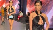 Poonam Pandey Gets Trolled for Wearing a Bold Black 'Uncomfortable' Dress at Fashion Show; Netizens Question Her Choice of Outfit (Watch Video)
