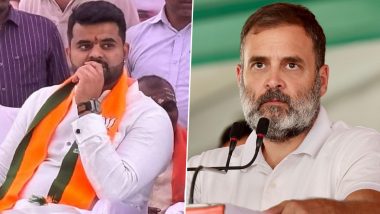 Prajwal Revanna Sex Scandal: Suspended JDS Leader Raped 400 Women, Alleges Rahul Gandhi, Seeks PM Narendra Modi's Apology (Watch Video)