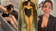 Neha Sharma Takes a Dip in Ice-Cold Water in Black Monokini; Illegal Star Calls Experience &lsquo;Amazing&rsquo; and Recommends to Her Fans (Watch Video)