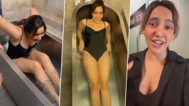 Neha Sharma Takes a Dip in Ice-Cold Water in Black Monokini; Illegal Star Calls Experience ‘Amazing’ and Recommends to Her Fans (Watch Video)